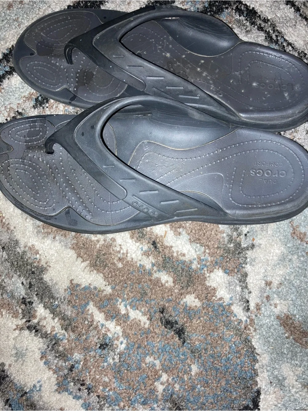 CROCS Black Dual Comfort Flip Sandal